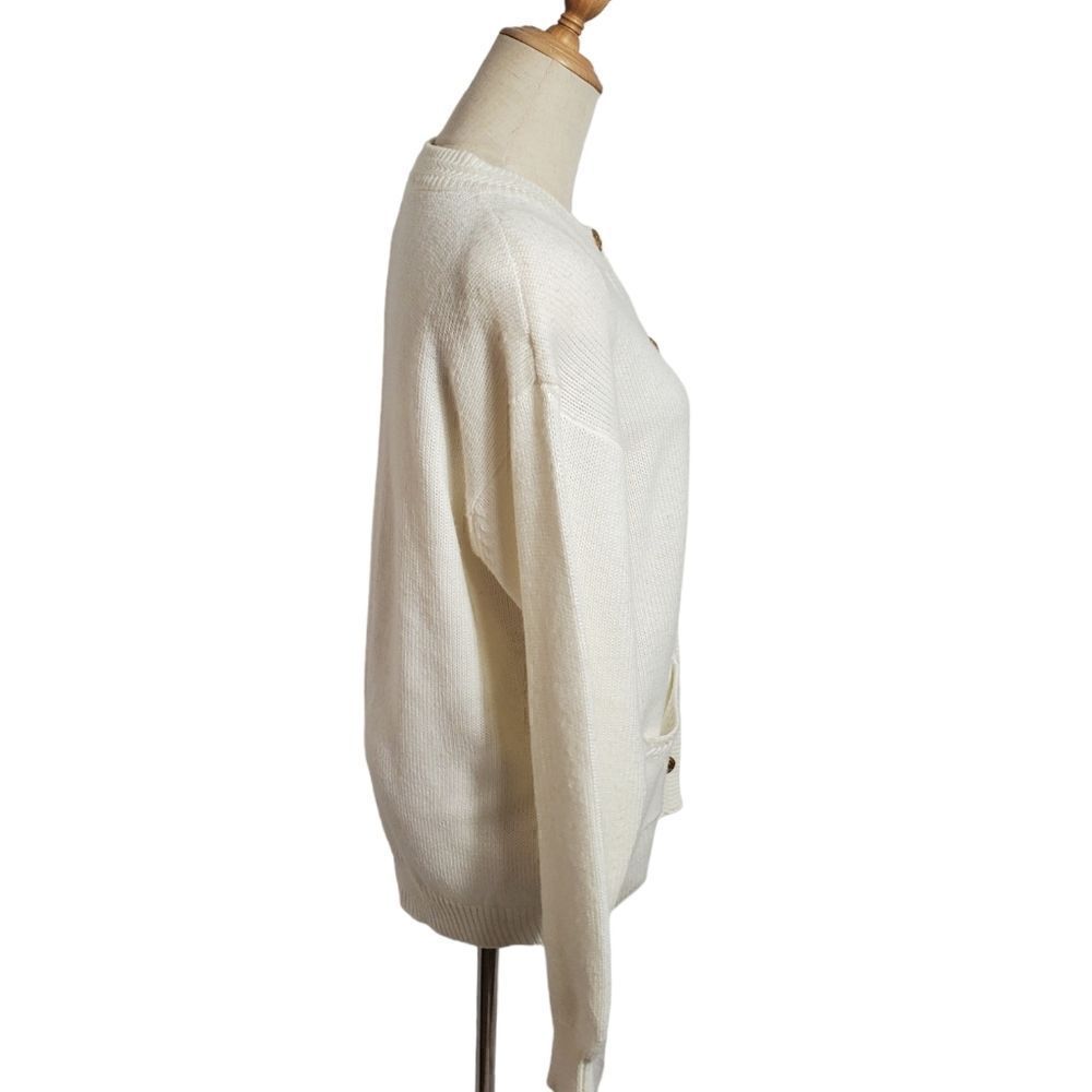 Vintage Cream with Gold Buttons Cardigan - Picture 3 of 6